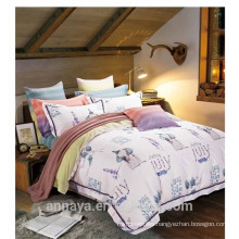 Cotton fabric 40s/133*72 reactive printed elephants animal designs bed sheet set duvet cover set